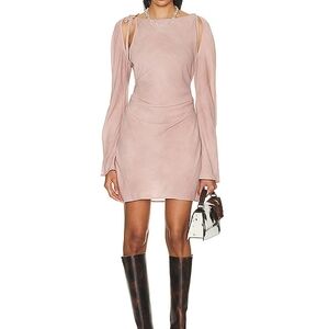 Acne Studios Dusty Pink Mini Dress with Ties Size 34 / Small